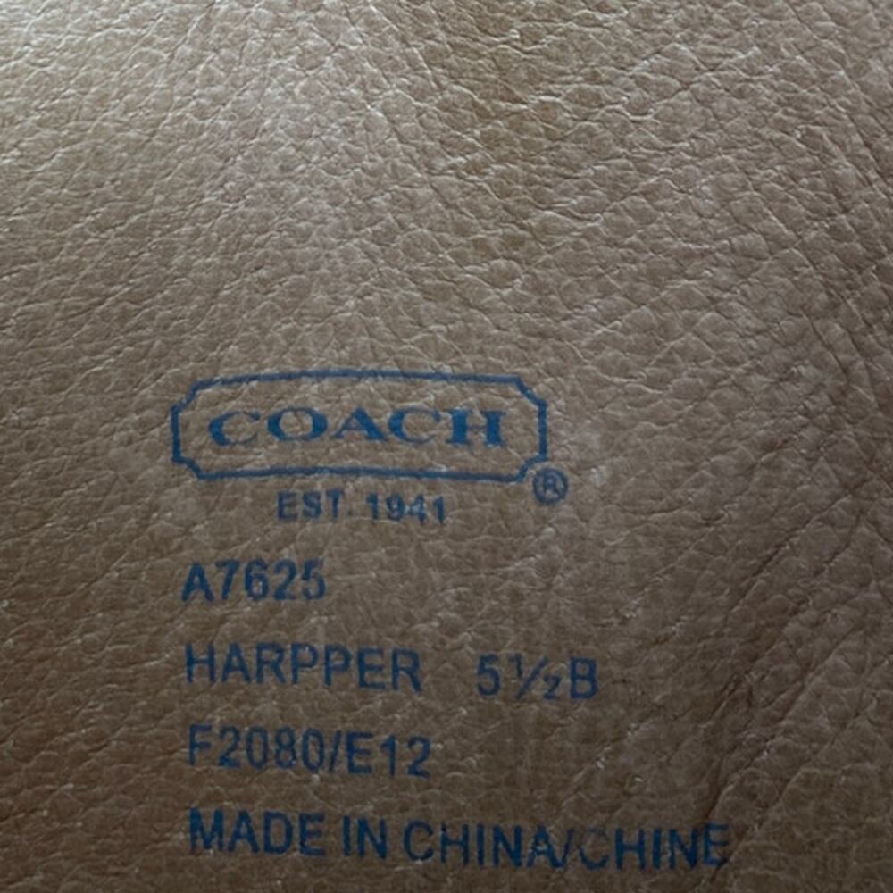 Coach Y2K harper Cognac Brown Leather Foldover Logo Heeled Boots - Picture 9 of 10